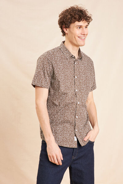 Chemise éco-responsable vert kaki homme