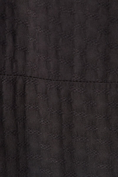 Robe trapèze col en V noir femme