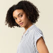 Blouse éco-responsable bleu foncé femme