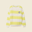 Pull col rond Atelier Beguin x Bonobo jaune femme