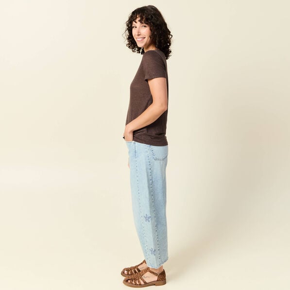 t shirt eco responsable marron femme T-shirt éco-responsable marron femme