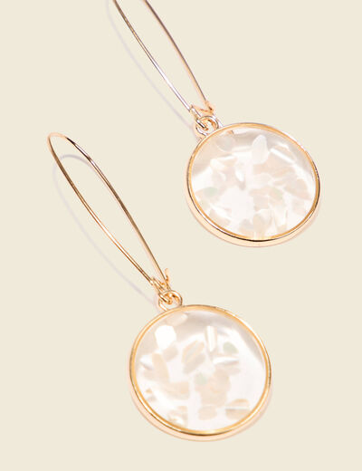 Boucles d'oreilles pendantes couleur or femme