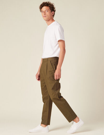 Pantalon chino taupe homme