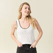 Pull sans manches ecru femme
