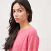 Pull manches longues col bateau vieux rose femme