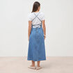 Robe bretelle en jeans col rond denim used femme