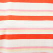 D&eacute;bardeur ray&eacute; col rond en coton rouge femme