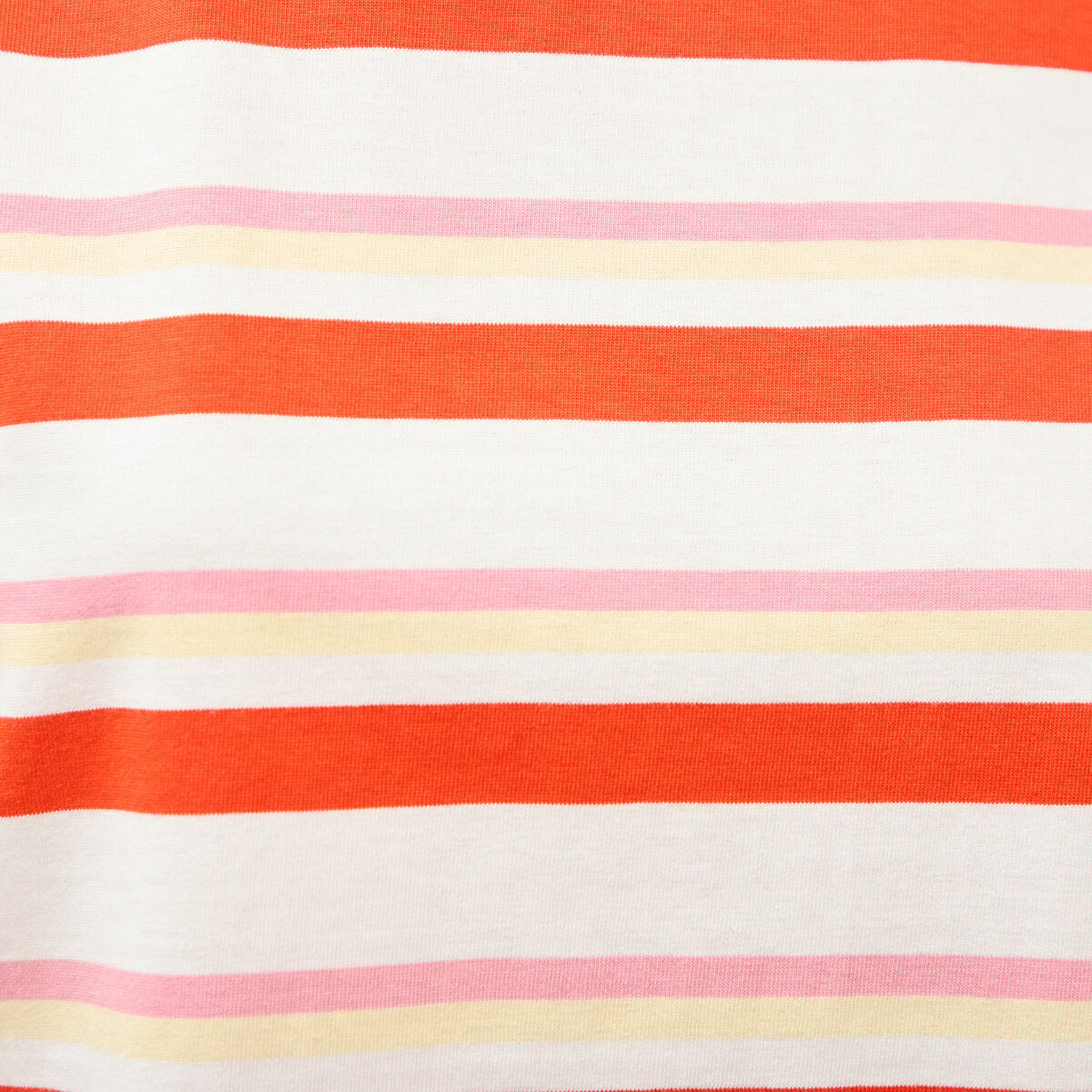 D&eacute;bardeur ray&eacute; col rond en coton rouge femme