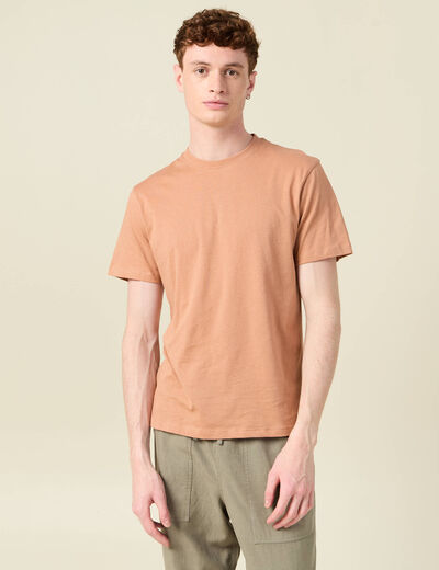 T-shirt manches courtes vieux rose homme
