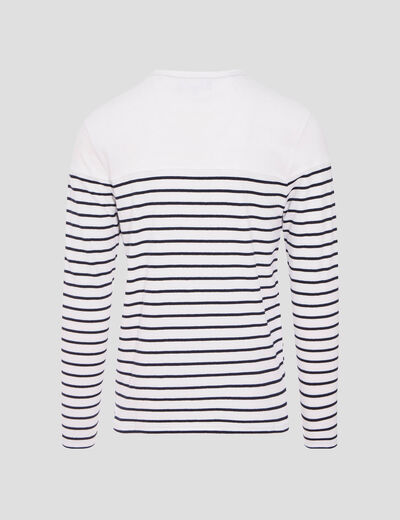 T-shirt manches longues ecru homme