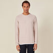 Pull manches longues beige homme