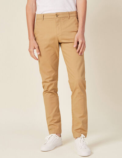 Pantalon slim Instinct chino beige homme