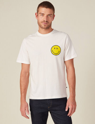 T-shirt SmileyWorld ecru homme