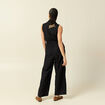 Combinaison salopette sans manches noir femme