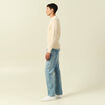 Pull col rond manches longues sable homme
