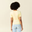 T-shirt manches courtes jaune pastel femme