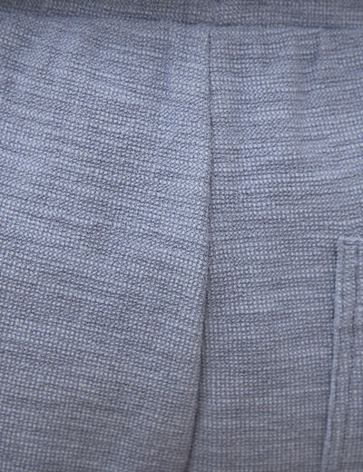 Short droit avec cordon bleu gris homme