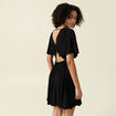Robe trapèze fluide noir femme