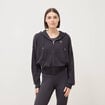 Sweat boyfriend &agrave; capuche gris fonc&eacute; femme