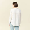 Chemise manches longues fluide blanc femme