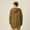 Parka droite à capuche camel homme