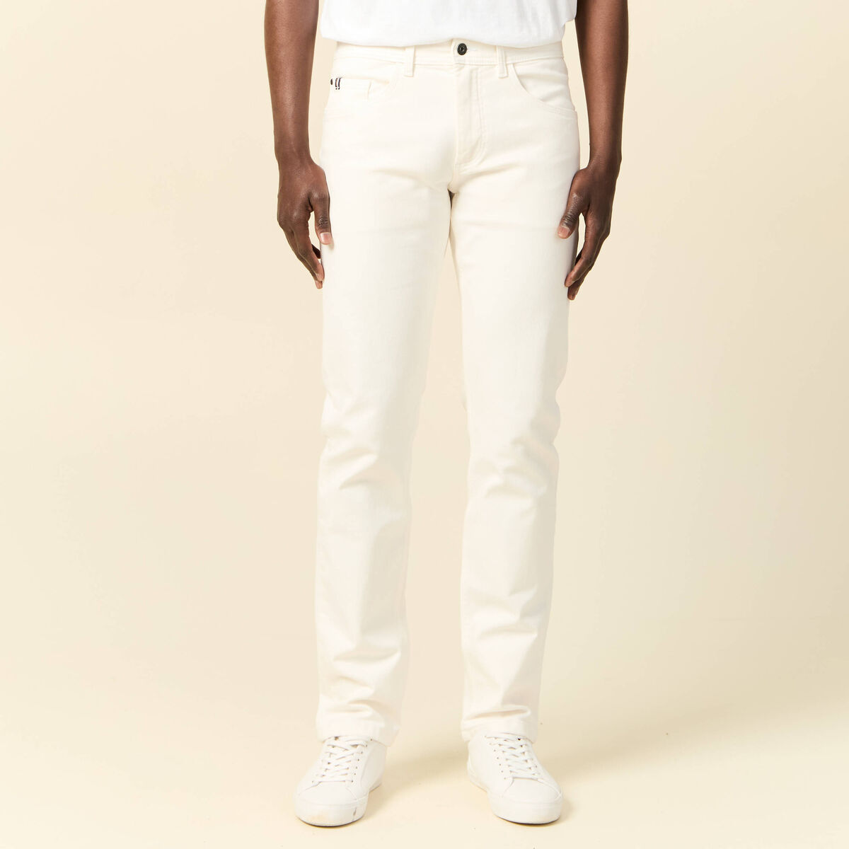 Jeans straight homme denim blanc homme