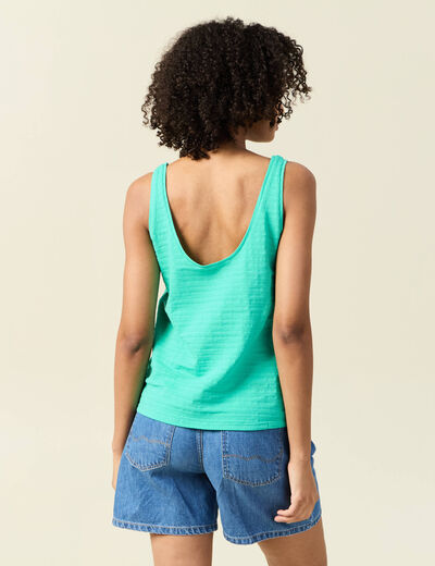 Débardeur sans manches vert turquoise femme