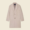Manteau long boutonné beige homme