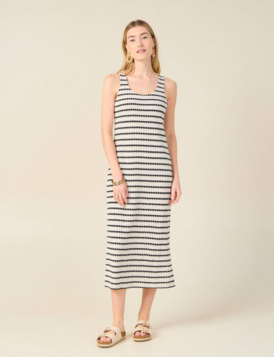 Robe longue éco-responsable blanc femme