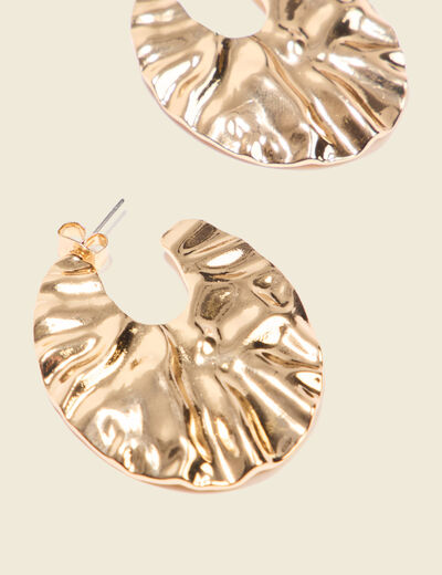 Boucles d'oreilles créoles couleur or femme