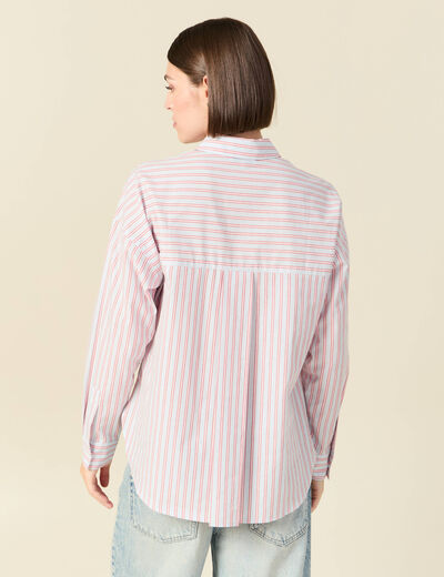 Chemise oversize en coton bleu ciel femme