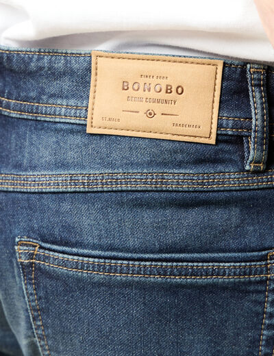 Jeans straight longueur 34 denim denim dirty homme
