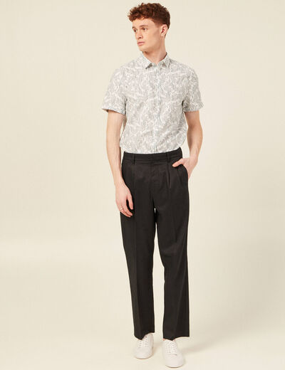 Chemise manches courtes vert homme