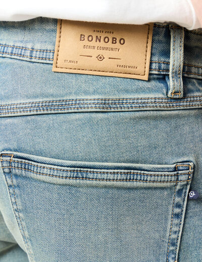 Jeans straight longueur 34 denim denim dirty homme