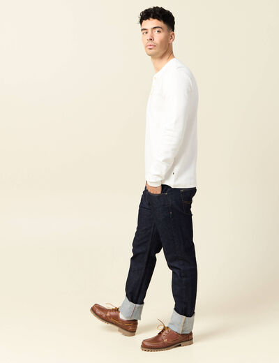 T-shirt manches longues ecru homme