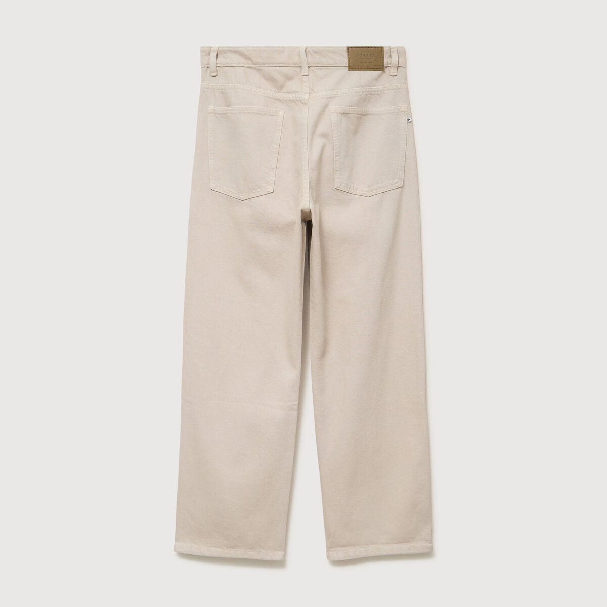 Jeans large 5 poches longueur 32 beige homme