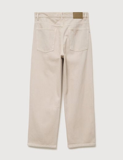 Jeans large 5 poches longueur 32 beige homme