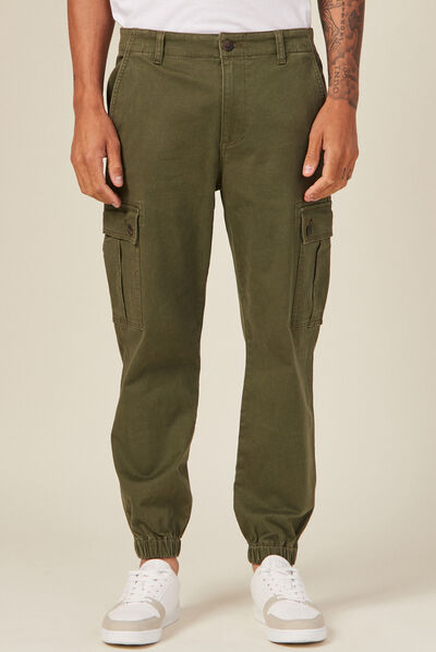 Pantalon battle vert kaki homme