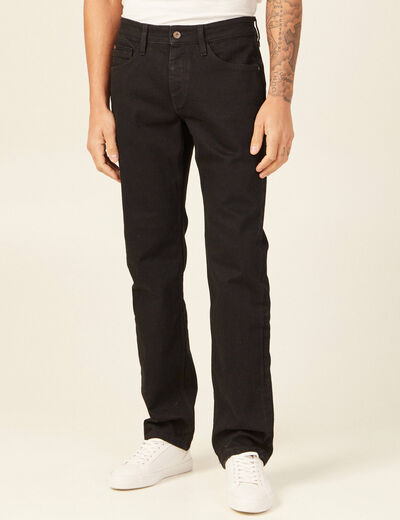 Jeans regular longueur 34 denim noir homme