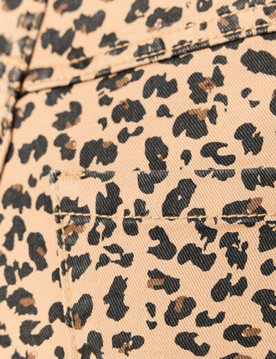 Short mom taille haute camel femme