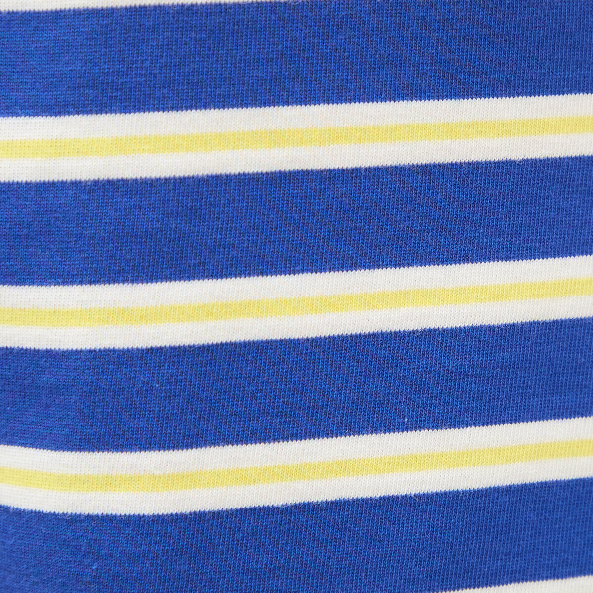 D&eacute;bardeur ray&eacute; col rond en coton bleu femme