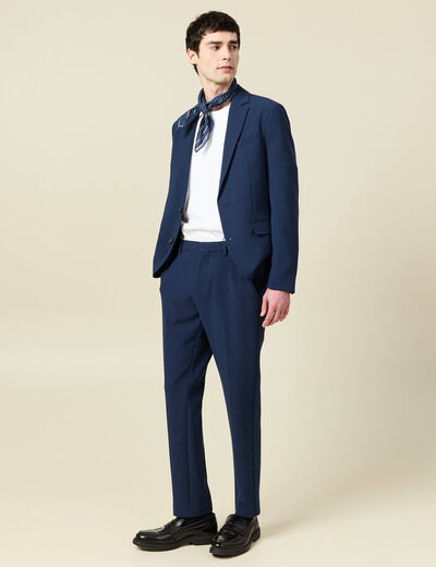 Pantalon slim cigarette bleu marine homme
