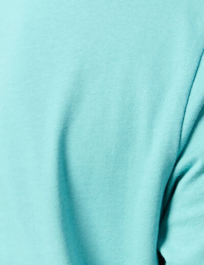 T-shirt éco-responsable bleu turquoise femme