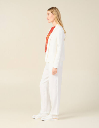 Veste blazer éco-responsable ecru femme