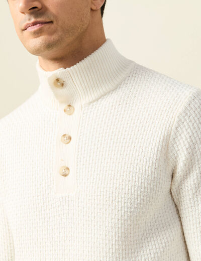 Pull ecru homme