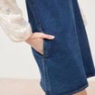 Robe sans manches col rond en jeans denim stone femme