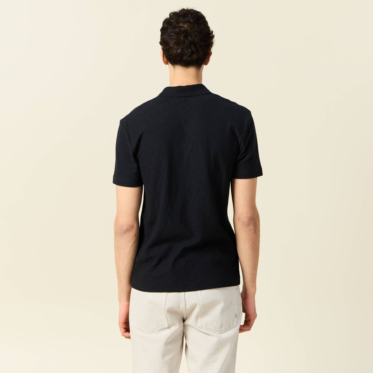 Polo manches courtes noir homme