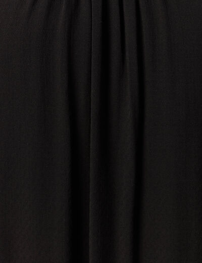 Chemise manches courtes noir femme