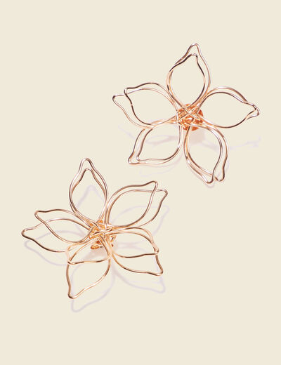 Boucles d'oreilles clous couleur or femme