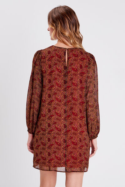 Robe droite éco-responsable noir femme